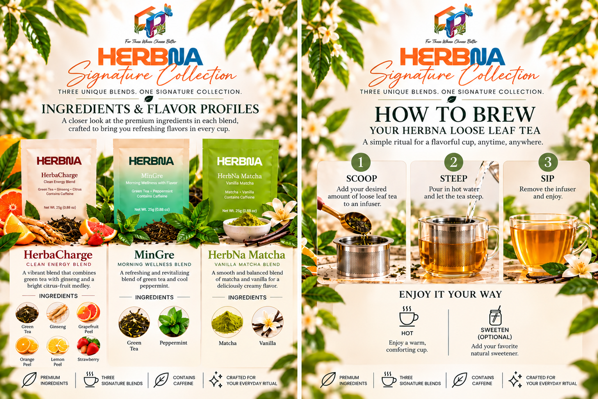 HERBNA Signature Collection – 9 Count Loose Leaf Tea